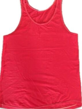 Bright Red Men's Cotton Athletic Racerback Tank Top S